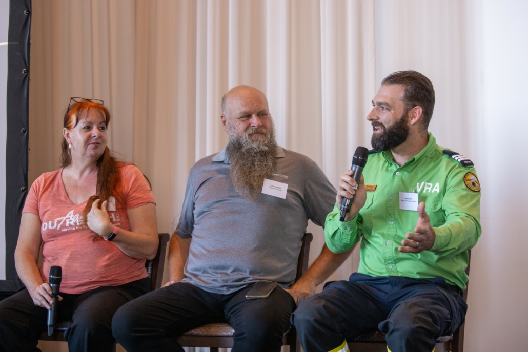 Community members in conversation at a Tweed Community Clubs event