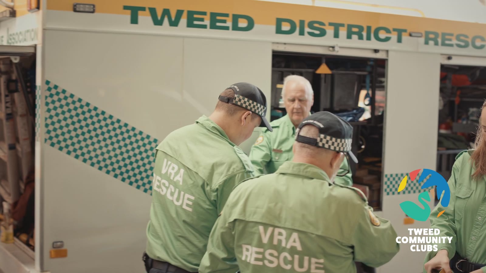 Tweed District Rescue Squad volunteers at their rescue truck